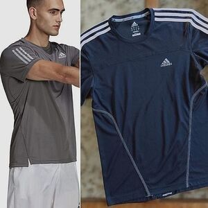 adidas black Response Short Sleeve Tee